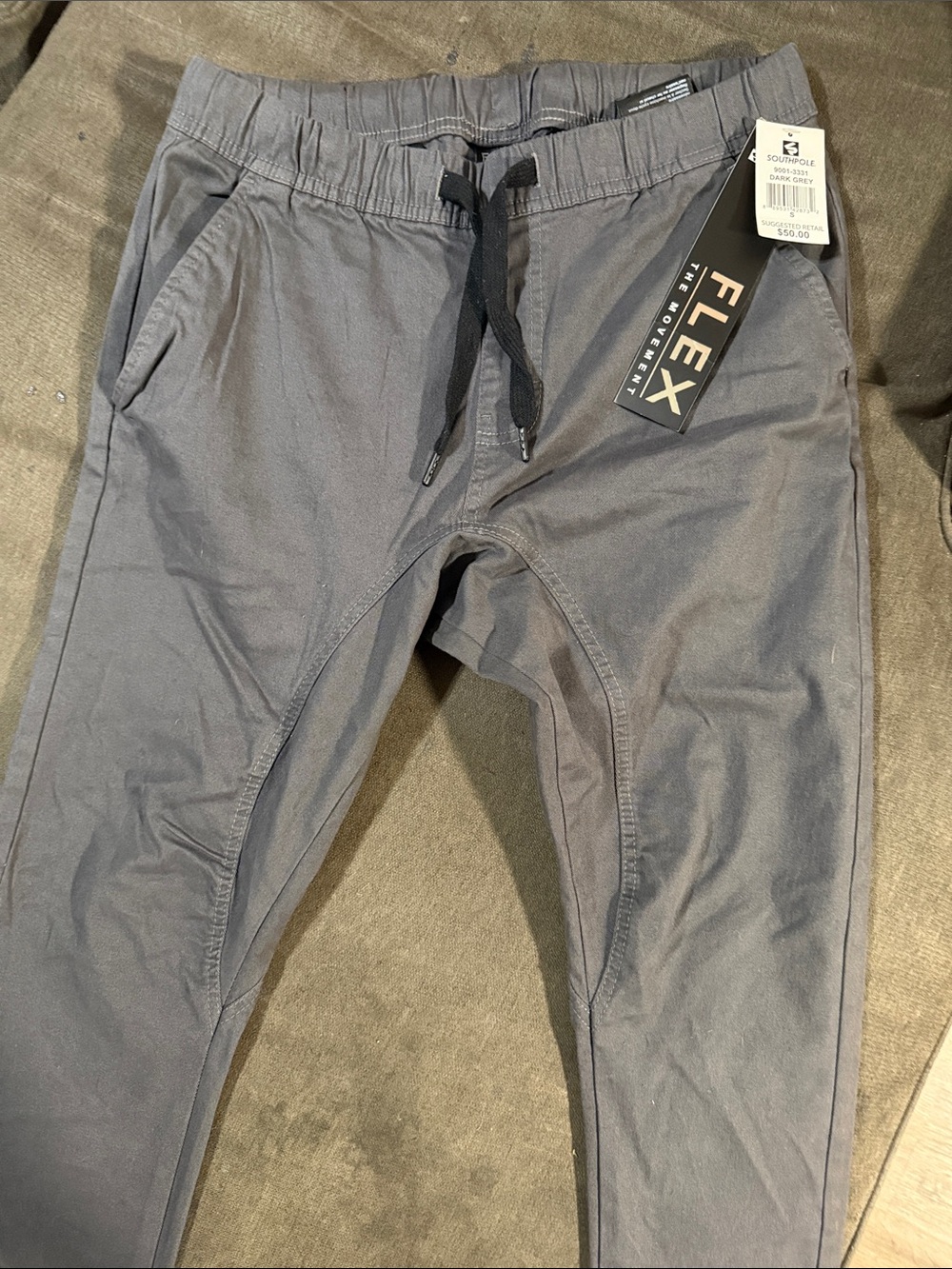 South Pole Men's Gray Flex Jogger Chinos